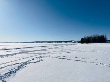 Kuzey İsveç'in kış manzarası