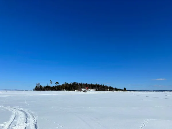Зимний Пейзаж Северной Швеции — стоковое фото