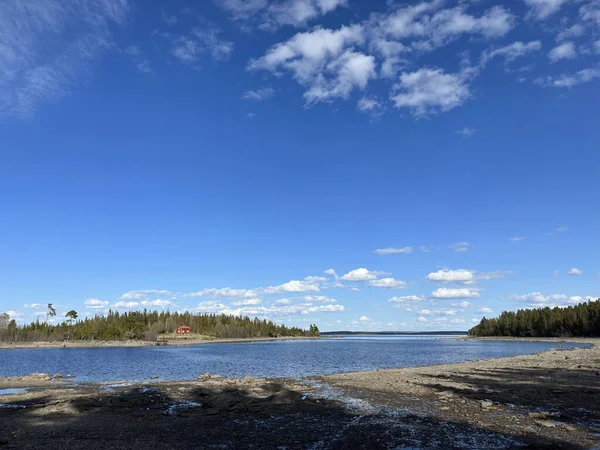 Výhled Jezero Krajina Severu Švédska — Stock fotografie