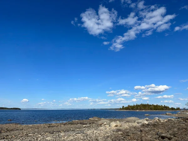 Panorama Vista Lago Nel Nord Della Svezia — Foto Stock