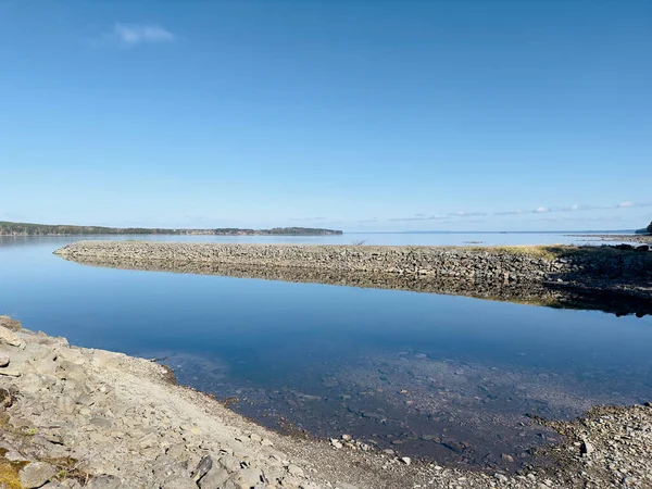 Widok Jezioro Krajobraz Północnej Szwecji — Zdjęcie stockowe