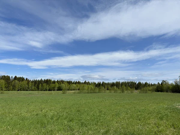 Krásná Krajina Obce Severním Švédsku — Stock fotografie