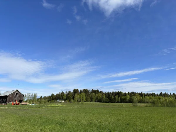 Uitzicht Het Meer Het Noorden Van Zweden — Stockfoto
