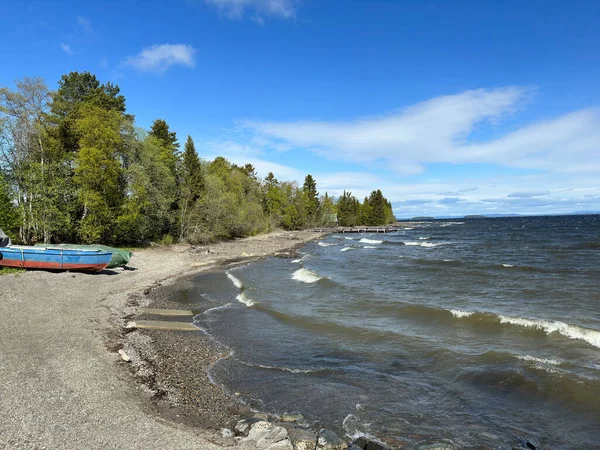 Paisaje Con Vista Lago Norte Suecia — Foto de Stock