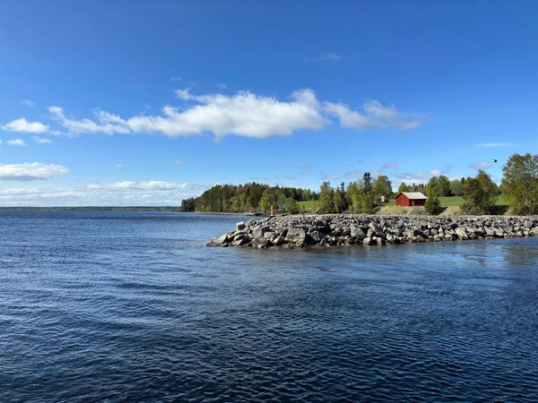Landschaft Mit Seeblick Nordschweden — Stockfoto