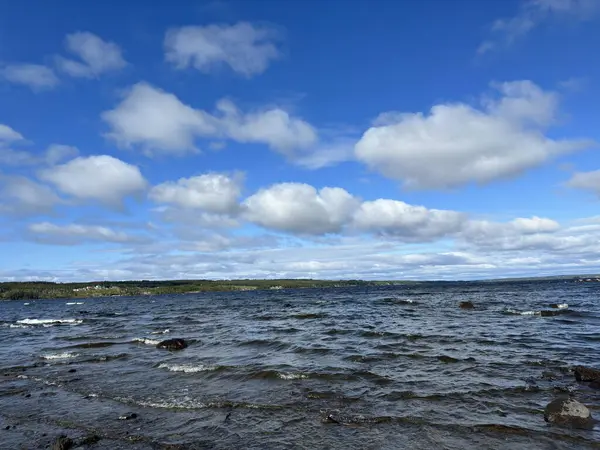 Paisaje Con Vista Lago Norte Suecia —  Fotos de Stock