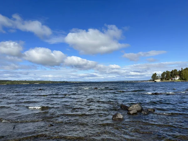 Landschaft Mit Seeblick Nordschweden — Stockfoto