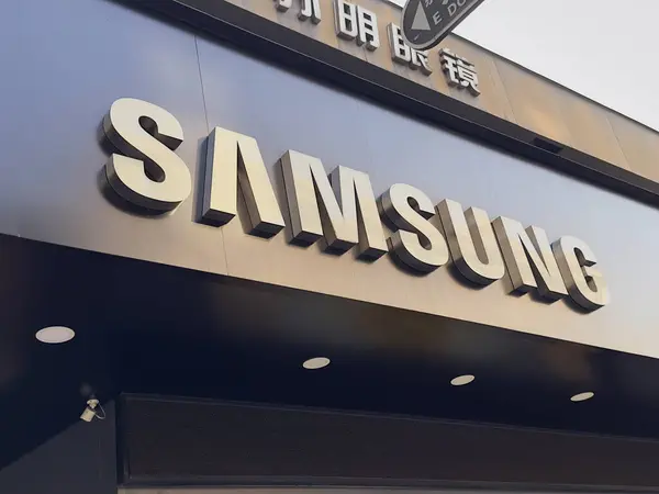 Nanning Çin Kasım 2023 Samsung Mağazasının Logosu Samsung Güney Kore — Stok fotoğraf
