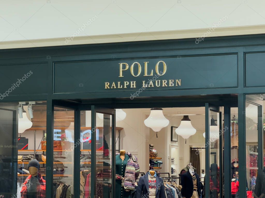 Nanning, China - Dec 10, 2023: Polo Ralph Lauren store. Ralph Lauren brand is an American publicly traded luxury fashion company that was founded in 1967.