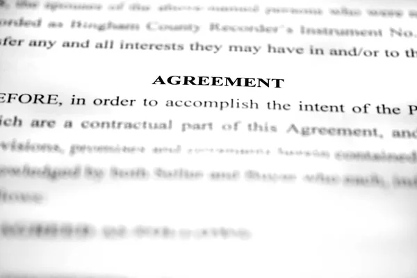 Acordo Contrato Entre Pessoas Partes Para Termos Legais — Fotografia de Stock