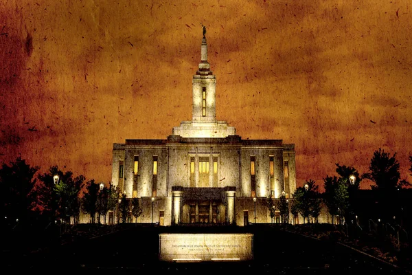 Pocatello Idaho Lds Temple Building Mormon Church Jesus Christ Holy — стокове фото