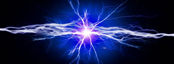 Чиста Енергія Електрика Синім Болтом Енергетичного Фону — стокове фото