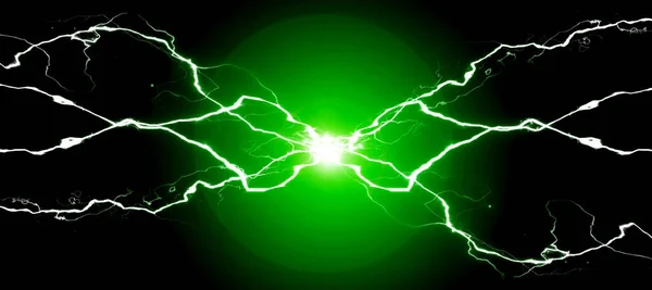 Energia Verde Con Energia Elettrica Plasma Elettrica Fusione Scoppiettante — Foto Stock