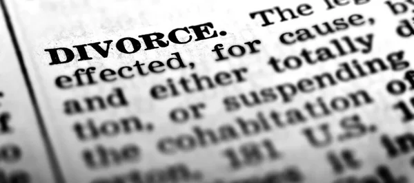 Juridisk Definition Skilsmässa Slut Äktenskap Rättsliga Lag — Stockfoto