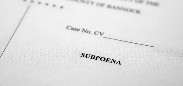 Legal Pleadings Court Papers Law Subpoena