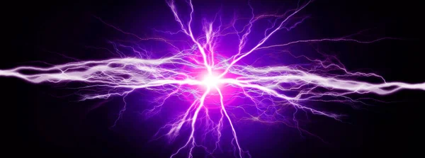 Pure Energy Electricity Red Violet Bolts Power Background — Stock Photo, Image