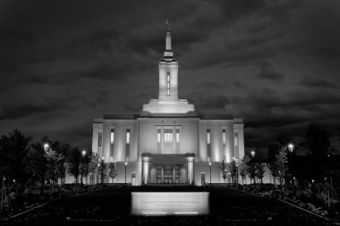 Pocatello Idaho LDS Tapınağı İsa 'nın Mormon Kilisesi Kutsal Din Binası
