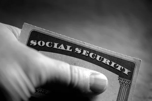 Sociale Zekerheid Kaarten Symboliseren Voordelen Voor Ouderen Verenigde Staten — Stockfoto