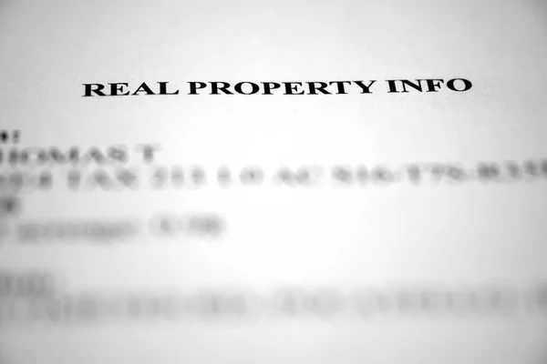 Real property information info document deed for real estate land