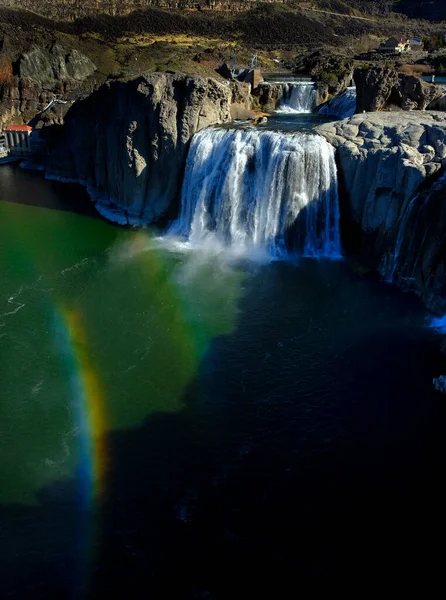 爱达荷州蛇河上的肖肖尼瀑布 — 图库照片
