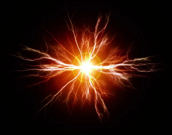Explosão Energia Pura Eletricidade Nos Parafusos Plasma Escuro Energia Chocante — Fotografia de Stock