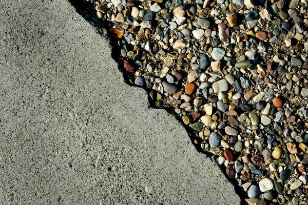 Edge Concrete Gravel Sidewalk Texture Industrial — Stock Photo, Image