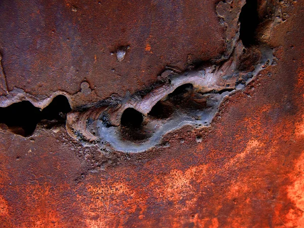 質感と錆と古い板金の溶接シーム — ストック写真