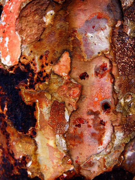 Rusted Metal Texture Abstract Industrial Form Old Weathered — 图库照片