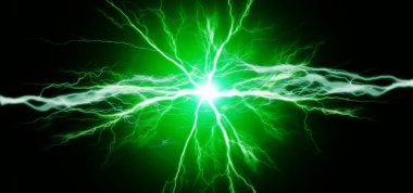 Şok edici enerjinin karanlık plazma cıvatalarında saf güç ve elektriğin patlaması