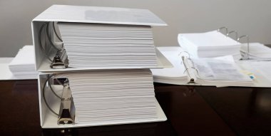 Ofis işleri, iş eğitimi, klasörler halinde evrak işleri.
