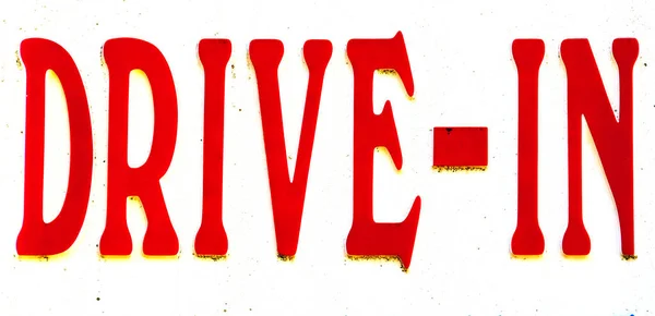 Old Vintage Drive Sign Food Cafe Drive — Zdjęcie stockowe