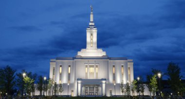 Pocatello Idaho LDS Tapınağı İsa 'nın Mormon Kilisesi Kutsal Din Binası