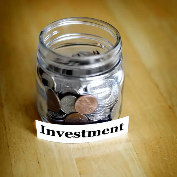 Money Jar Savings Investment Increase Wealth Riches Money — Stock Photo, Image