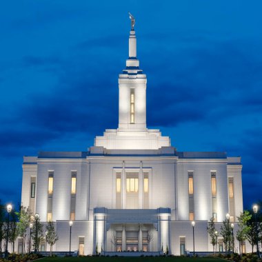 Pocatello Idaho LDS Temple building Mormon Church of Jesus Christ sacred religious religion building clipart