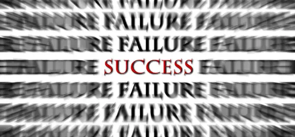 Erfolgswort Inmitten Des Scheiterns Worte Gegenüber Erfolg Stockbild