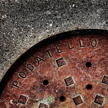 Pocatello 'yla endüstriyel demir kaplama deliği 