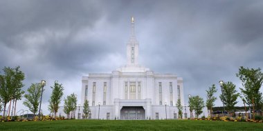 Pocatello Idaho LDS Tapınağı İsa 'nın Mormon Kilisesi Kutsal Din Binası