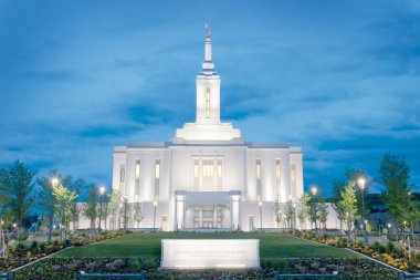 Pocatello Idaho LDS Tapınağı İsa 'nın Mormon Kilisesi Kutsal Din Binası