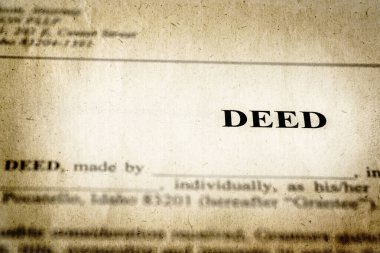 Vintage Deed gayrimenkul transferi tapu mülkiyeti arazi ya da eski eski yıpranmış kağıt