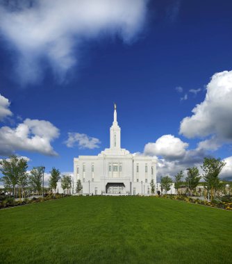 Pocatello Idaho LDS Tapınağı İsa 'nın Mormon Kilisesi Kutsal Din Binası