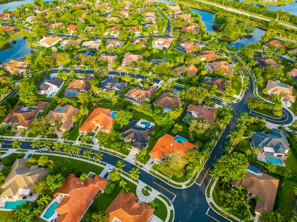 Luftaufnahme Von Luxuswohnungen Weston Florida Usa — Stockfoto