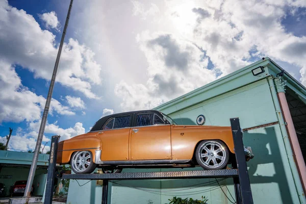 Miami Usa Oktober 2022 Foto Vintage Dodge Fordon Bil Hiss — Stockfoto