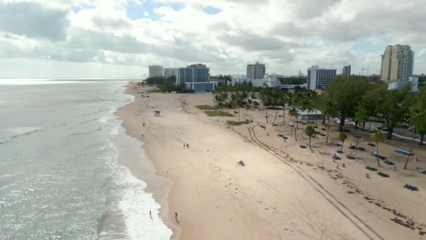 Imágenes Aéreas Escena Fort Lauderdale Beach Después Del Huracán Nicole — Vídeo de stock