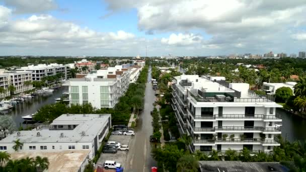 Nicole Hurrikán Után Árvíz Vihar Túlfeszültség Fort Lauderdale Nurmi Isles — Stock videók