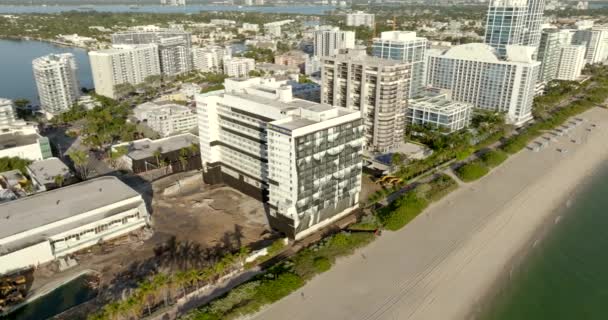 Miami Plajı Ndaki Deauville Sahili Nde Hava Aracı Patlaması — Stok video