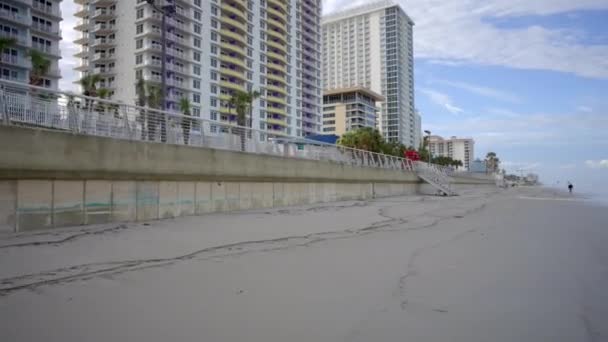 激しい浸食デイトナビーチハリケーンニコル余波 — ストック動画