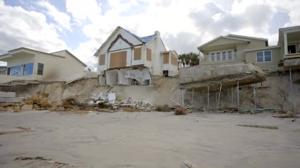 Kekacauan Daytona Beach Setelah Badai Nicole — Stok Video
