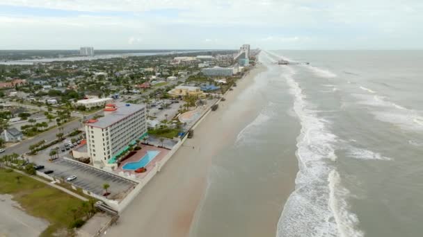 Relevé Aérien Côtier Daytona Beach Après Ouragan Nicole — Video