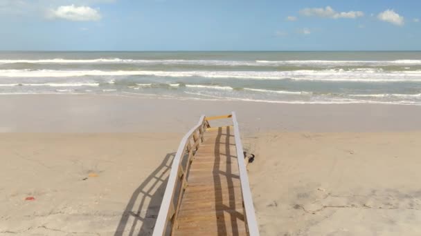 飓风妮可在Daytona海滩造成的空中无人驾驶视频 — 图库视频影像