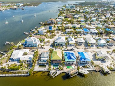 Ian Fort Myers FL ABD Kasırgası tarafından yıkılan yerleşim evleri